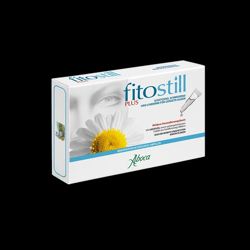 Eine Packung Aboca Fitostill Plus Augentropfen, 10 Ampullen à 0,5 Milliliter